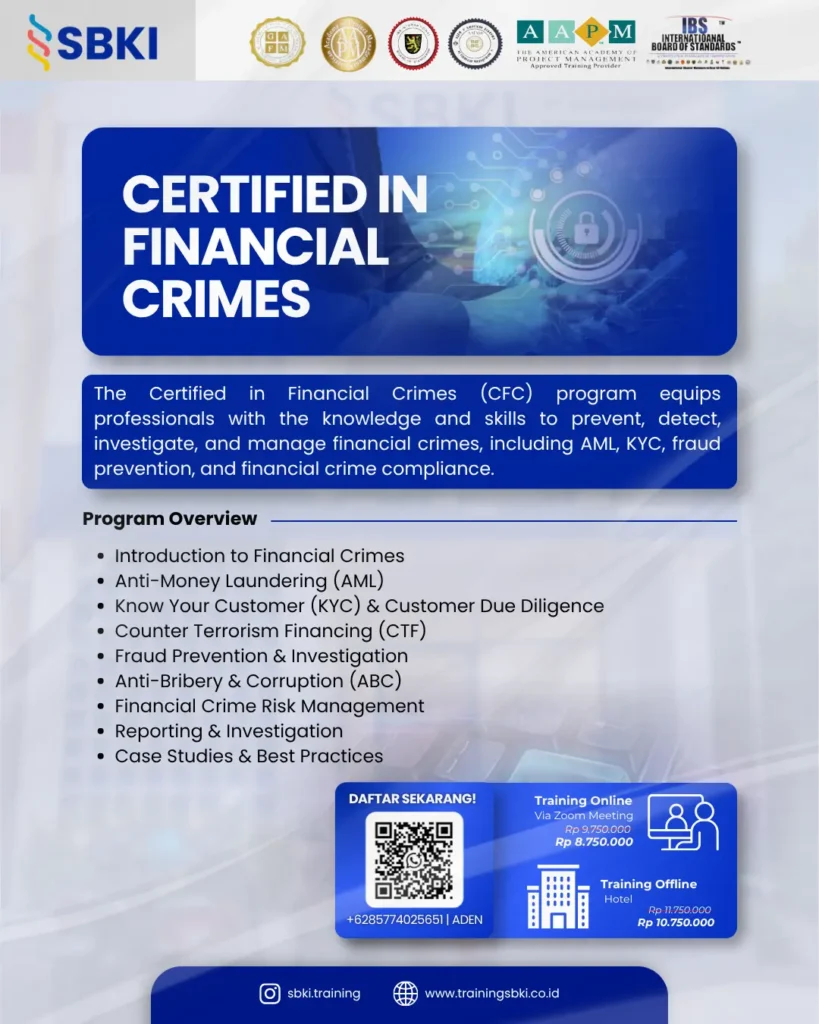 Sertifikasi CFC Certified in Financial Crimes